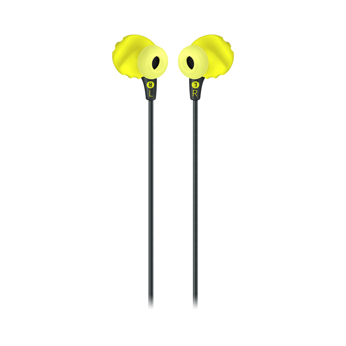 JBL Endurance RUN - Yellow - Sweatproof Wired Sport In-Ear Headphones - Back image number null