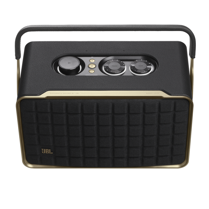 JBL Authentics 300 - Black - Portable smart home speaker with Wi-Fi, Bluetooth and voice assistants with retro design. - Detailshot 1 image number null