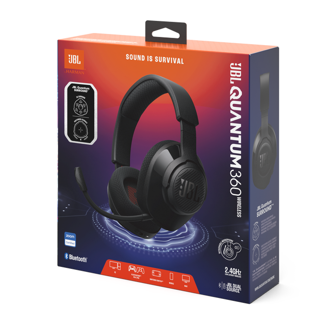 JBL Quantum 360 Wireless - Black - Wireless over-ear gaming headset with surround sound and detachable mic - Detailshot 15 image number 7