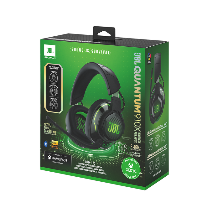 JBL Quantum 910X Wireless for XBOX - Black - Wireless over-ear console gaming headset with head tracking-enhanced, Active Noise Cancelling and Bluetooth - Detailshot 11 image number null