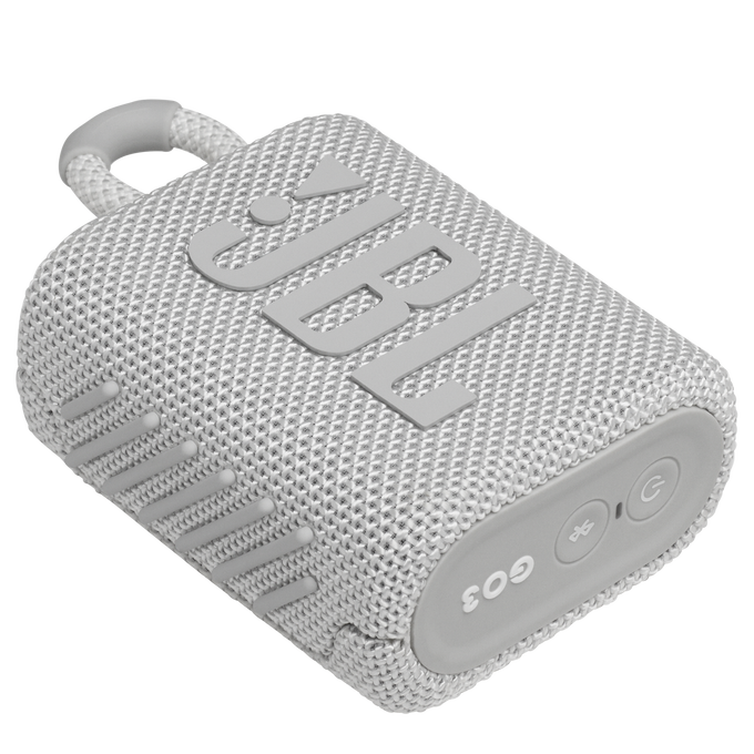 JBL Go 3 - White - Portable Waterproof Speaker - Detailshot 3 image number null
