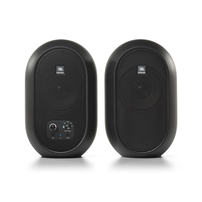 JBL 104-BT (Pair) - Black - Compact Desktop Reference Monitors with Bluetooth - Hero image number null