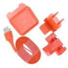 JBL USB adaptor and charging cable for Flip 2/3/4, Charge 2/3, Pulse 3 - Orange - Power adaptor and charging cable US, EU and UK - Hero