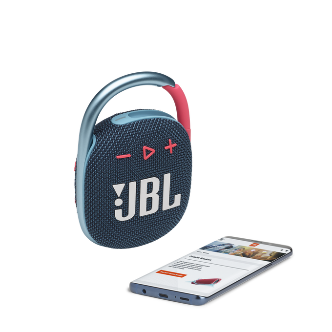 JBL Clip 4 - Blue / Pink - Ultra-portable Waterproof Speaker - Detailshot 2 image number null