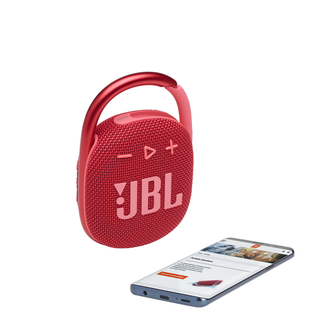 JBL Clip 4 - Red - Ultra-portable Waterproof Speaker - Detailshot 1 image number null
