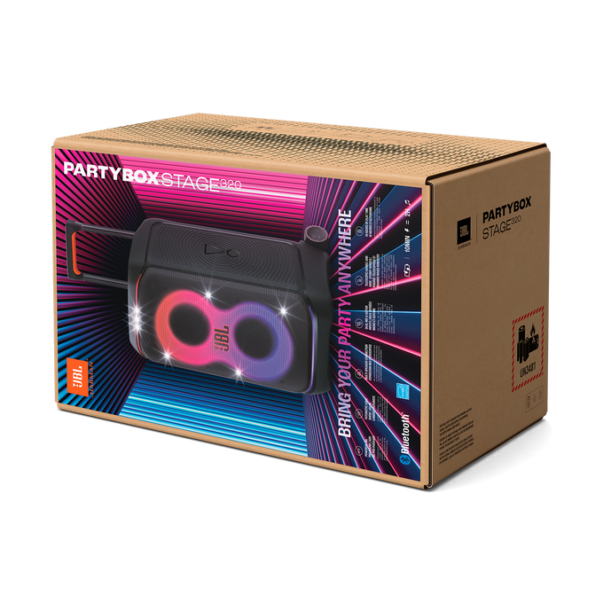JBL PartyBox Stage 320 | Altavoz portátil para fiestas con ruedas