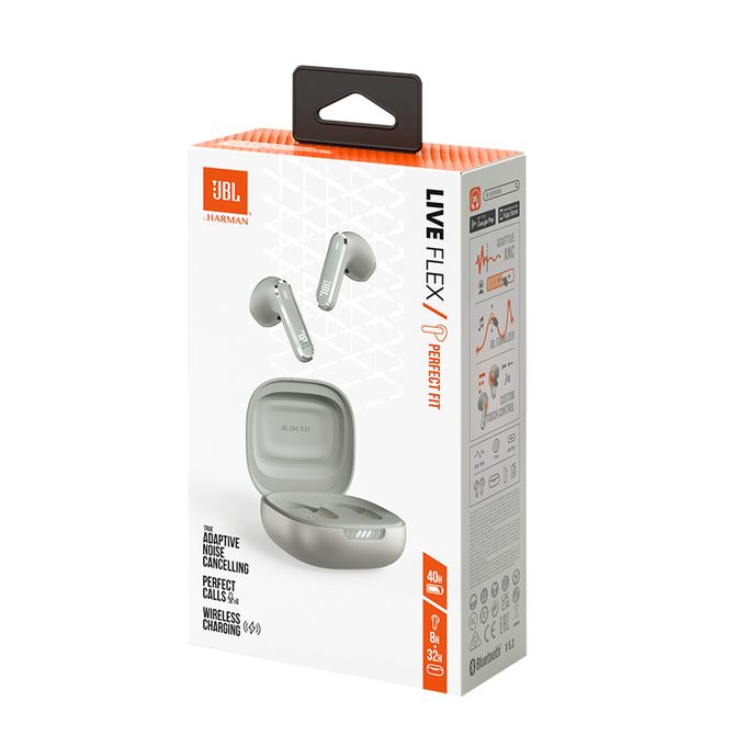 JBL Live Flex - Silver - True wireless Noise Cancelling earbuds - Detailshot 11 image number null