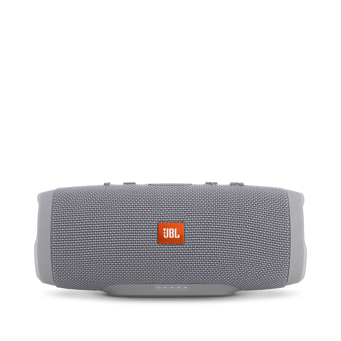 JBL Charge 3 - Grey - Full-featured waterproof portable speaker with high-capacity battery to charge your devices - Front image number null