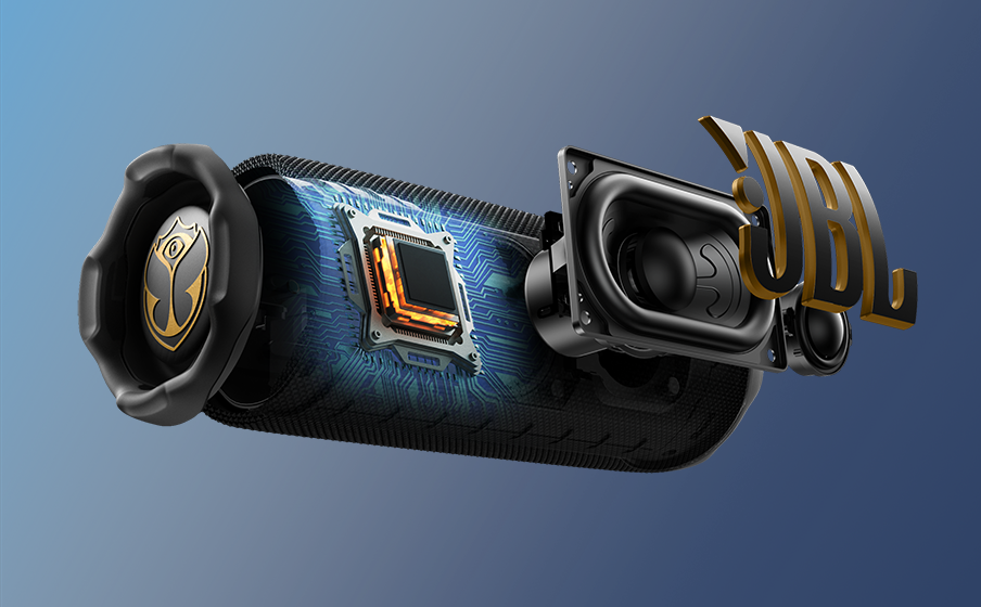 JBL Flip 7 Tomorrowland | Altavoz portátil resistente al agua y