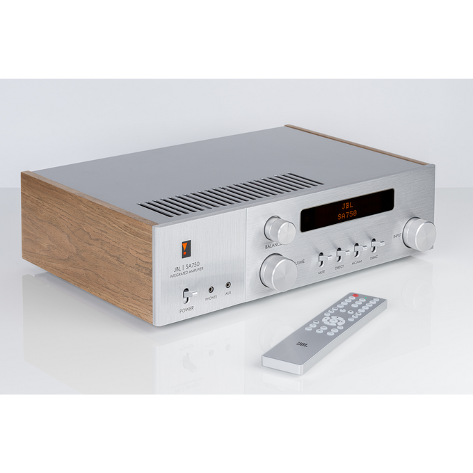 JBL SA750 - Walnut - Streaming Integrated Stereo Amplifier - Detailshot 1 image number null