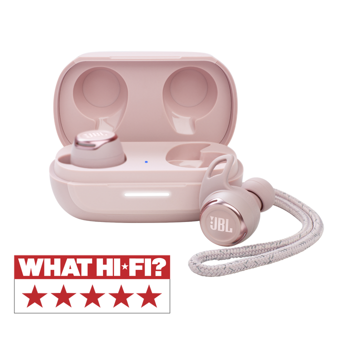 JBL Reflect Flow Pro - Pink - Waterproof true wireless Noise Cancelling active sport earbuds - Hero image number null