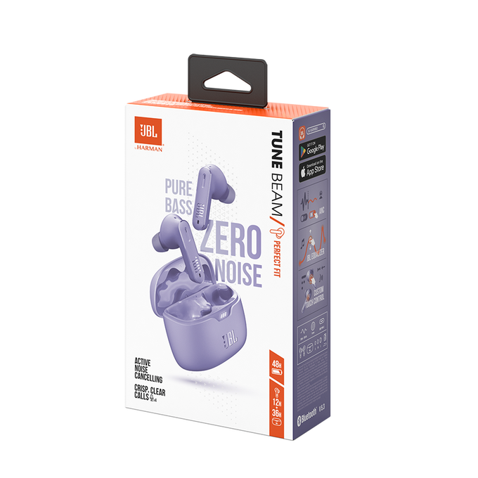 JBL Tune Beam - Purple - True wireless Noise Cancelling earbuds - Detailshot 10 image number null