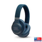 JBL Live 650BTNC - Blue - Wireless Over-Ear Noise-Cancelling Headphones - Hero