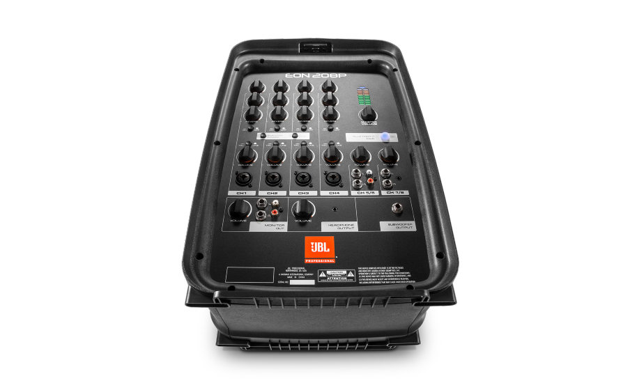 JBL EON208P Mezclador de 8 canales integrado con entrada para micrófonos, guitarras y fuentes de nivel de línea. - Image