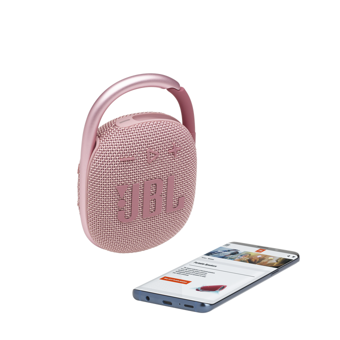 JBL Clip 4 - Pink - Ultra-portable Waterproof Speaker - Detailshot 1 image number null