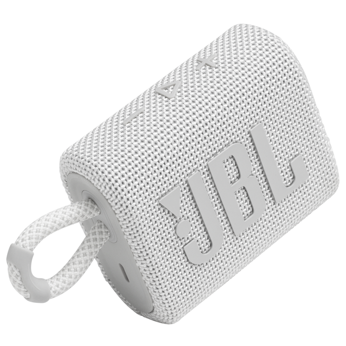 JBL Go 3 - White - Portable Waterproof Speaker - Detailshot 1 image number null
