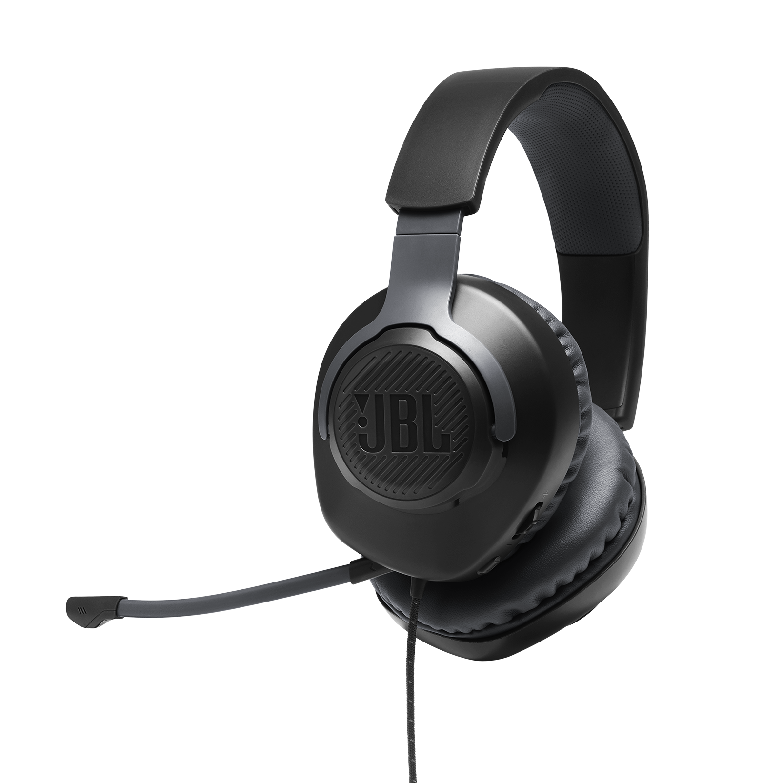 JBL Quantum 100 | Auriculares integrales para gaming con cable y micrófono  abatible