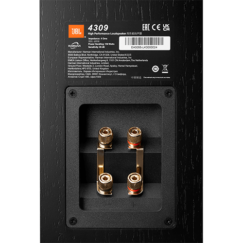 JBL 4309 Dos juegos de postes de unión chapados en oro con correas. - Image