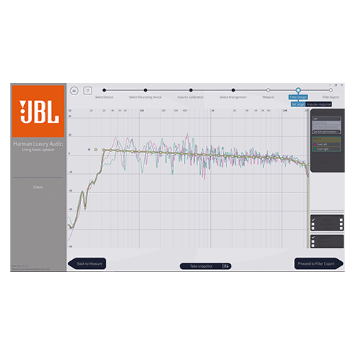 JBL SA750 DIRAC Live para ajustar con precisión la salida de altavoces y subwoofers al espacio (micrófono de calibración incluido). - Image